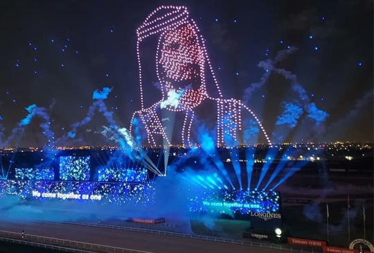 DUBAI WORLD CUP CLOSING CEREMONY: 4000 DRONES AND FIREWORKS ON DISPLAY